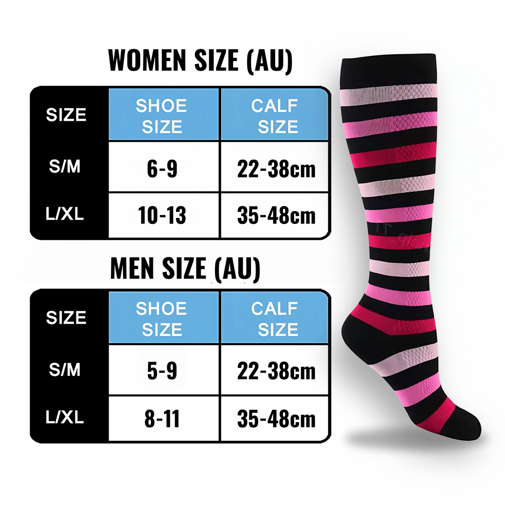 Striped Patterned LegEase Compression Socks