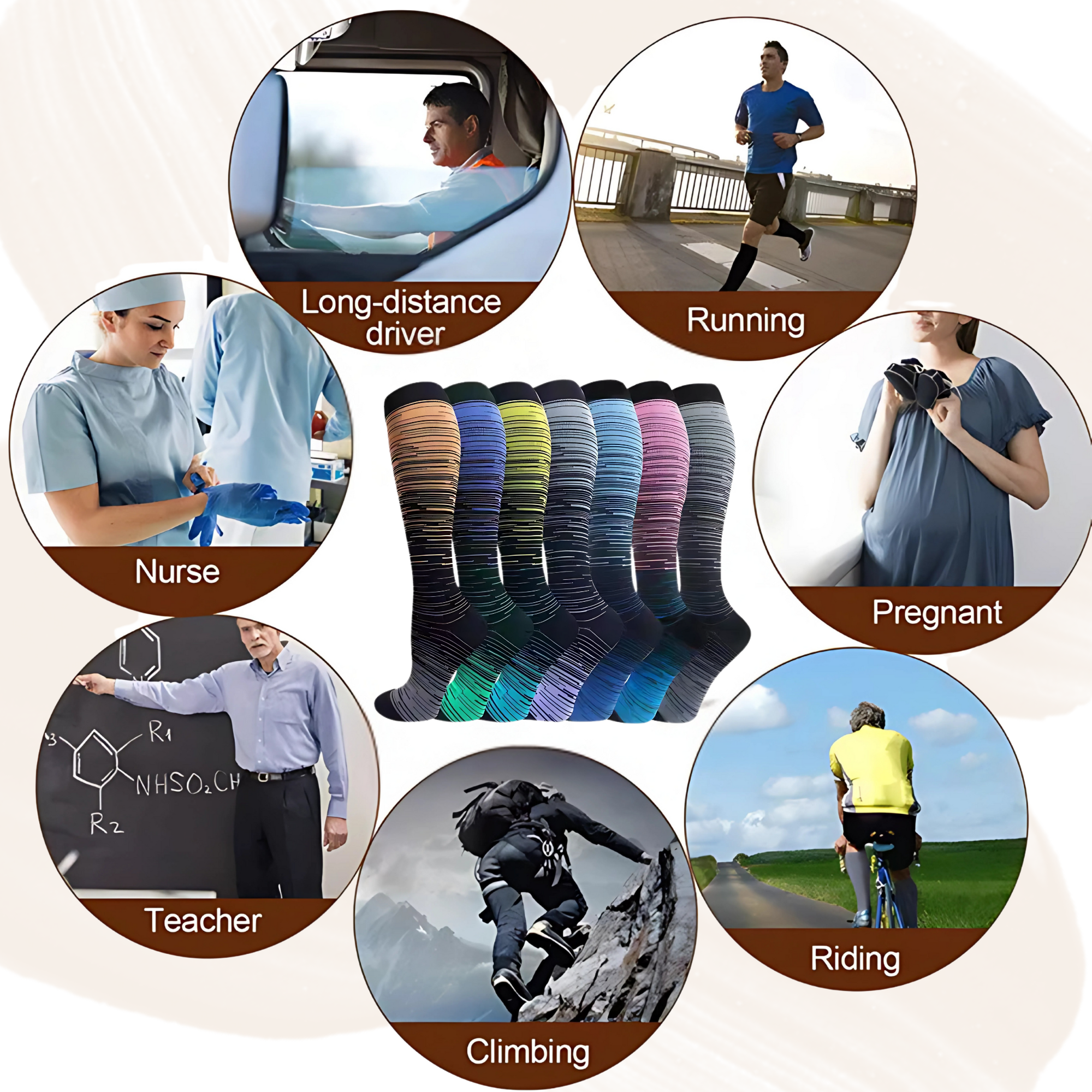 Ombré Flex LegEase Compression Socks