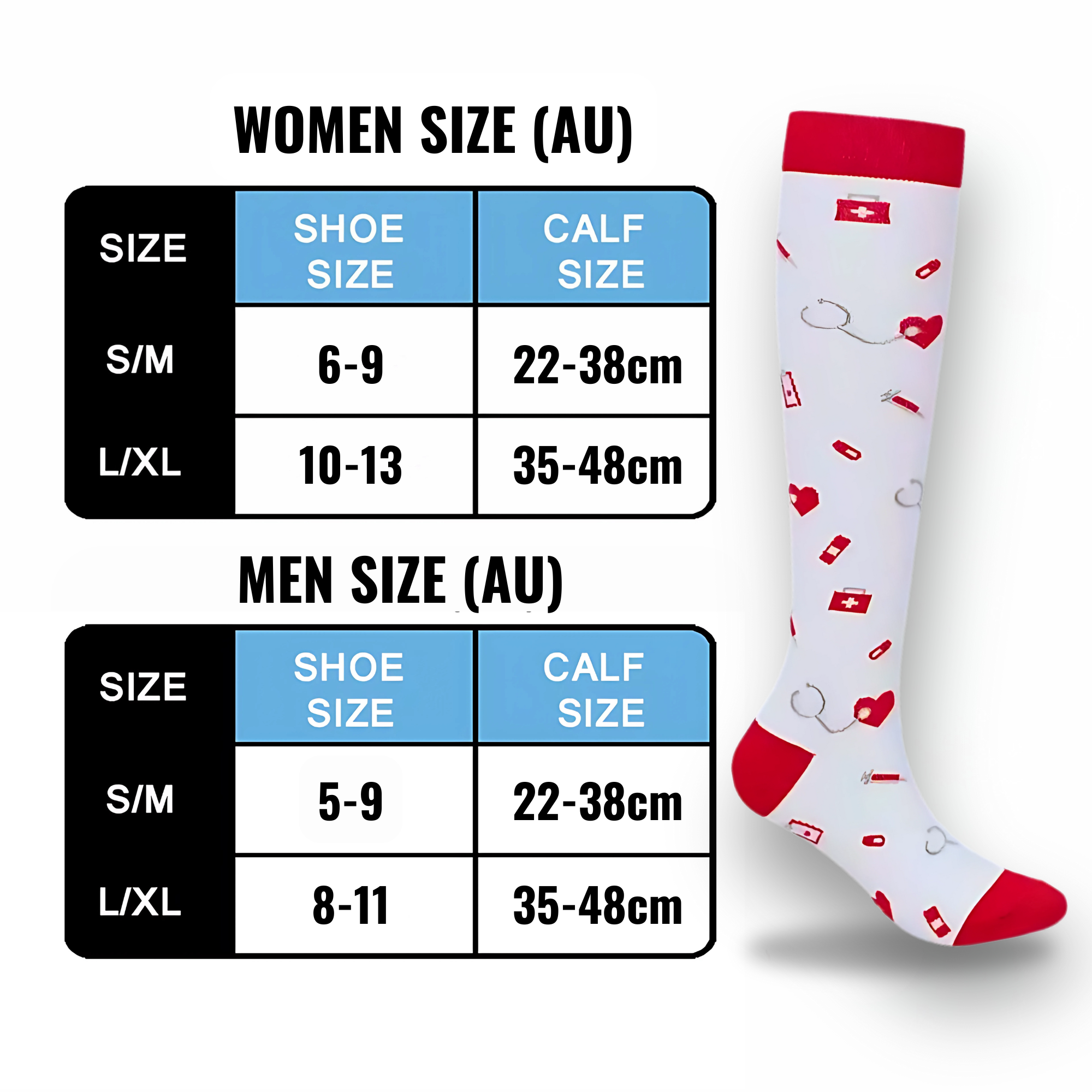 Medical Patterned LegEase Compression Socks