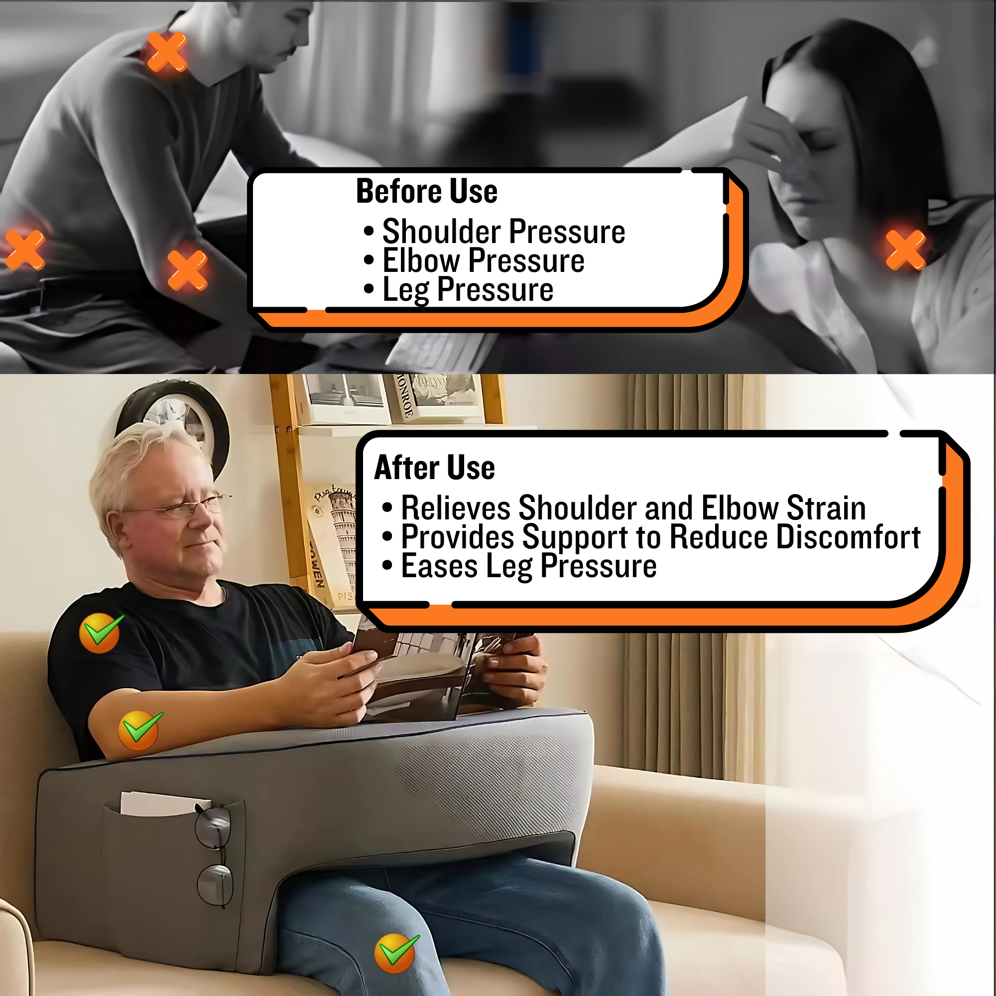 Ergonomic Lap Pillow