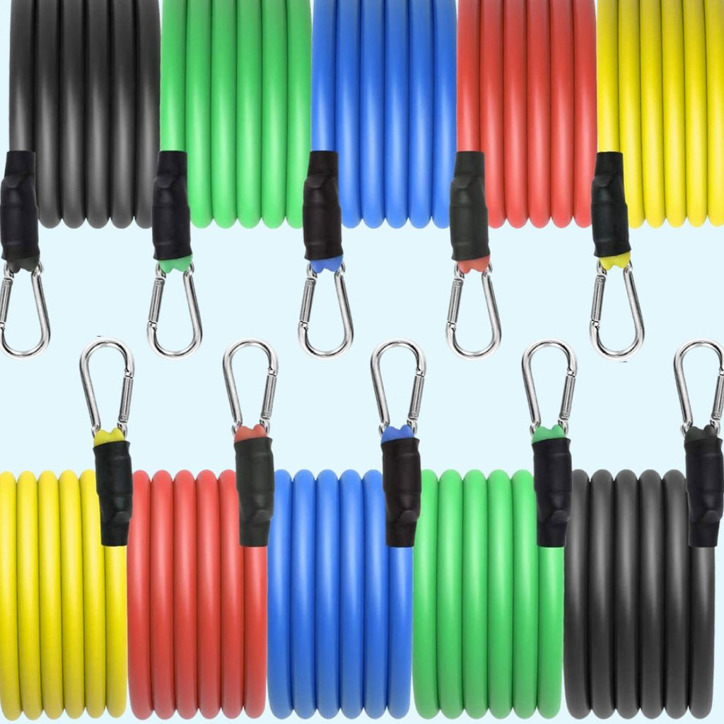 11 Piece Fitness Resistance Bands Exercise Set