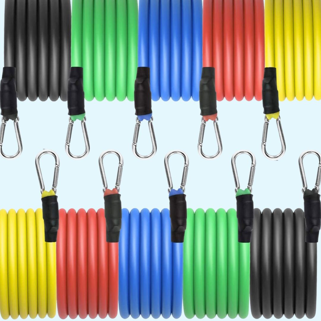 11 Piece Fitness Resistance Bands Exercise Set