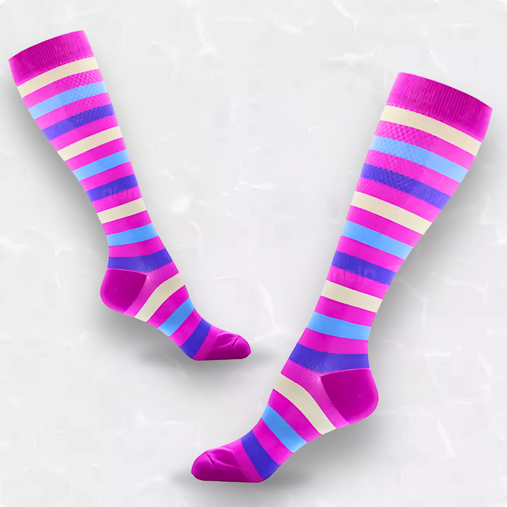 Striped Patterned LegEase Compression Socks