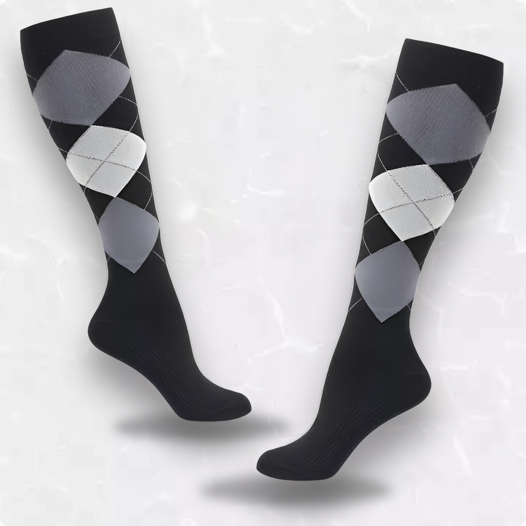 Checker Patterned LegEase Compression Socks