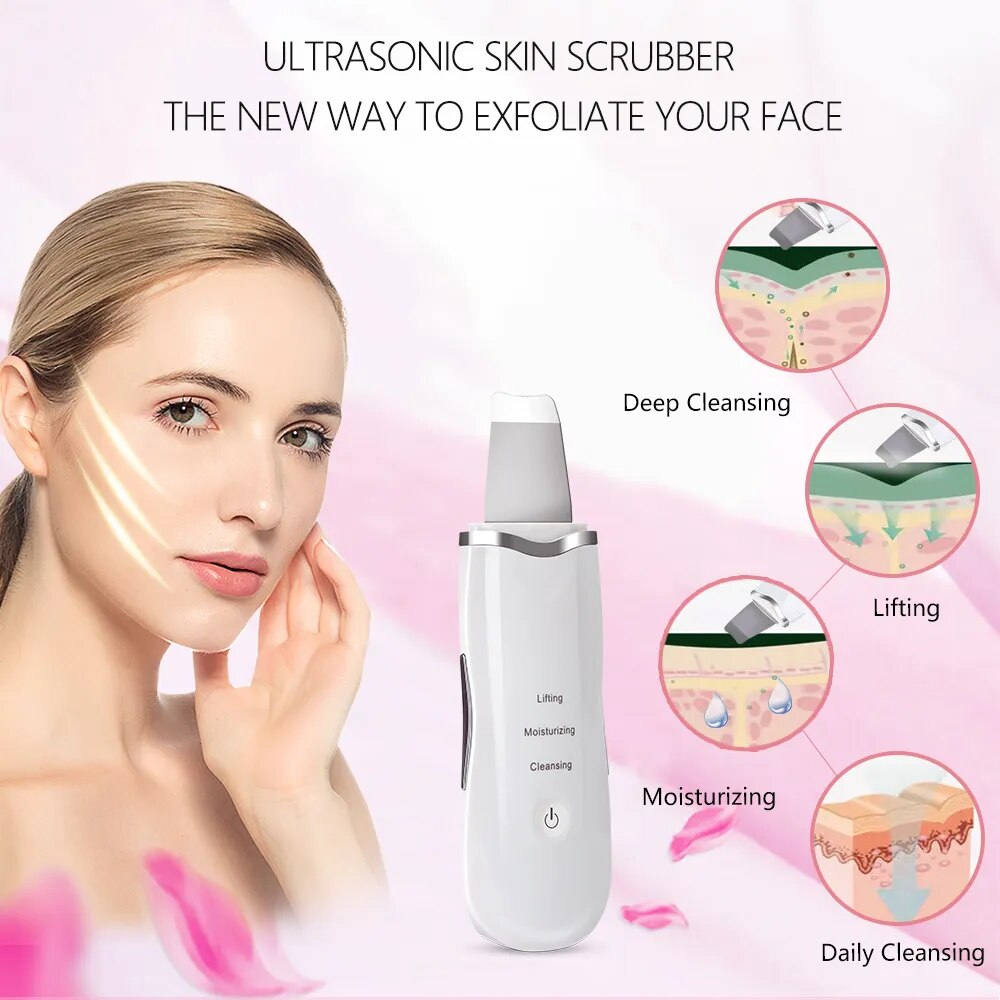 Ultrasonic Facial Skin Scrubber
