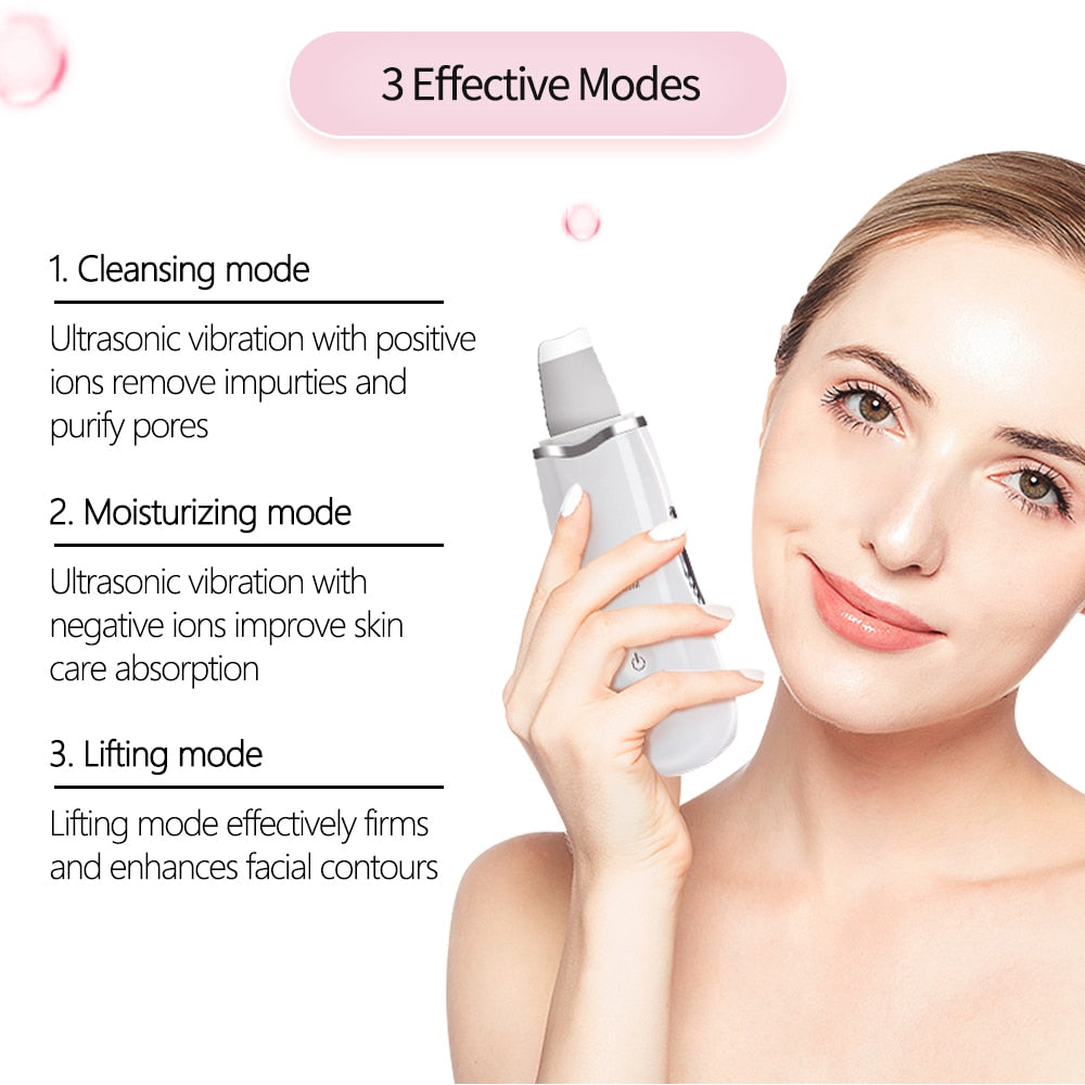 Ultrasonic Facial Skin Scrubber