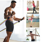 11 Piece Fitness Resistance Bands Exercise Set
