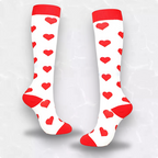 Heart Patterned LegEase Compression Socks
