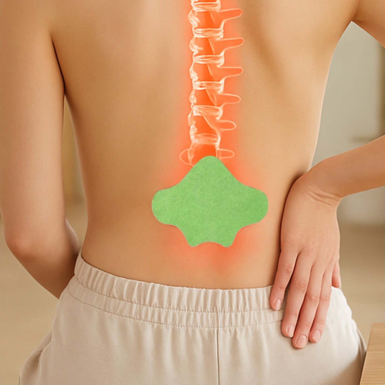 Natural herbal lumbar spine patch for lower back support