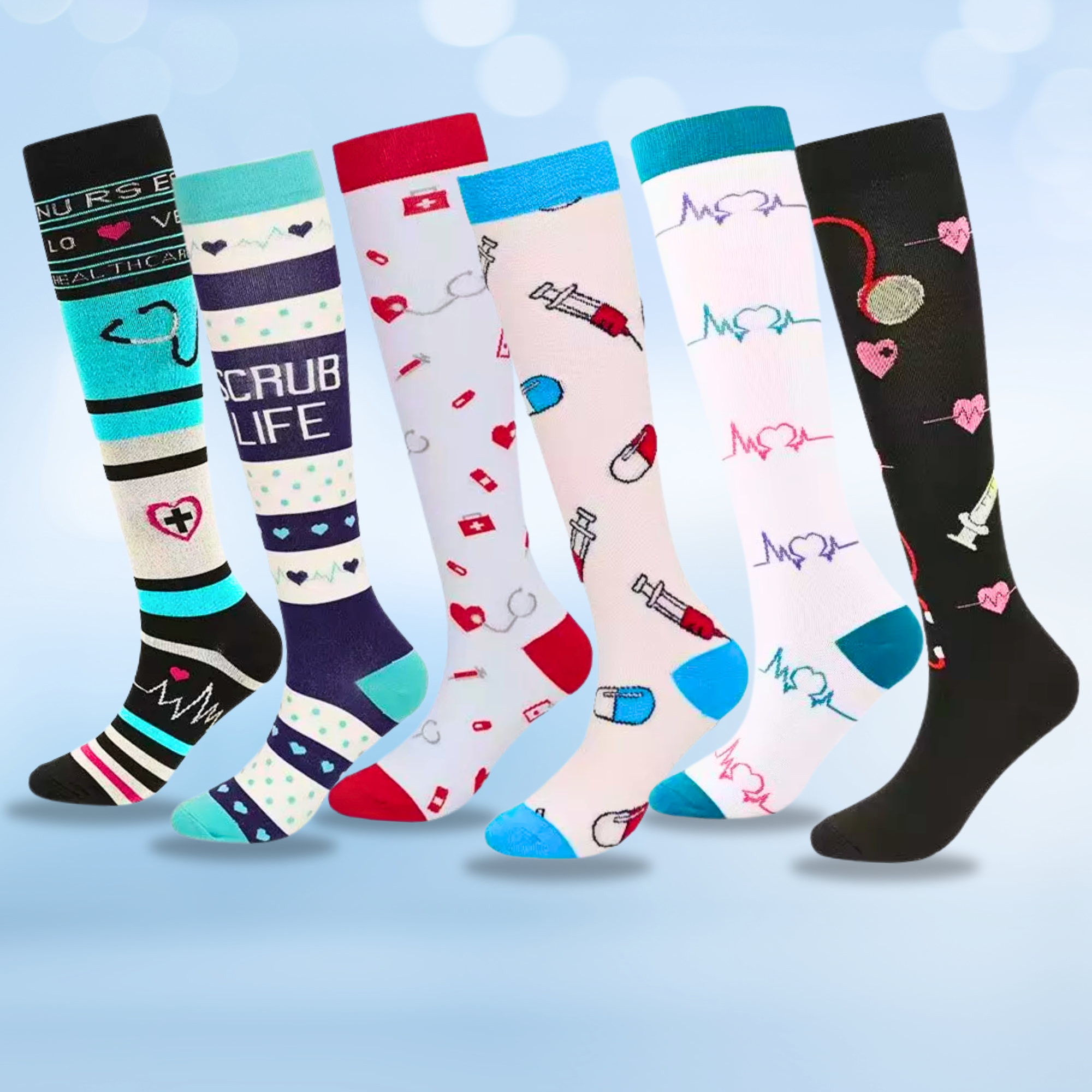 Fun Patterned LegEase Compression Socks