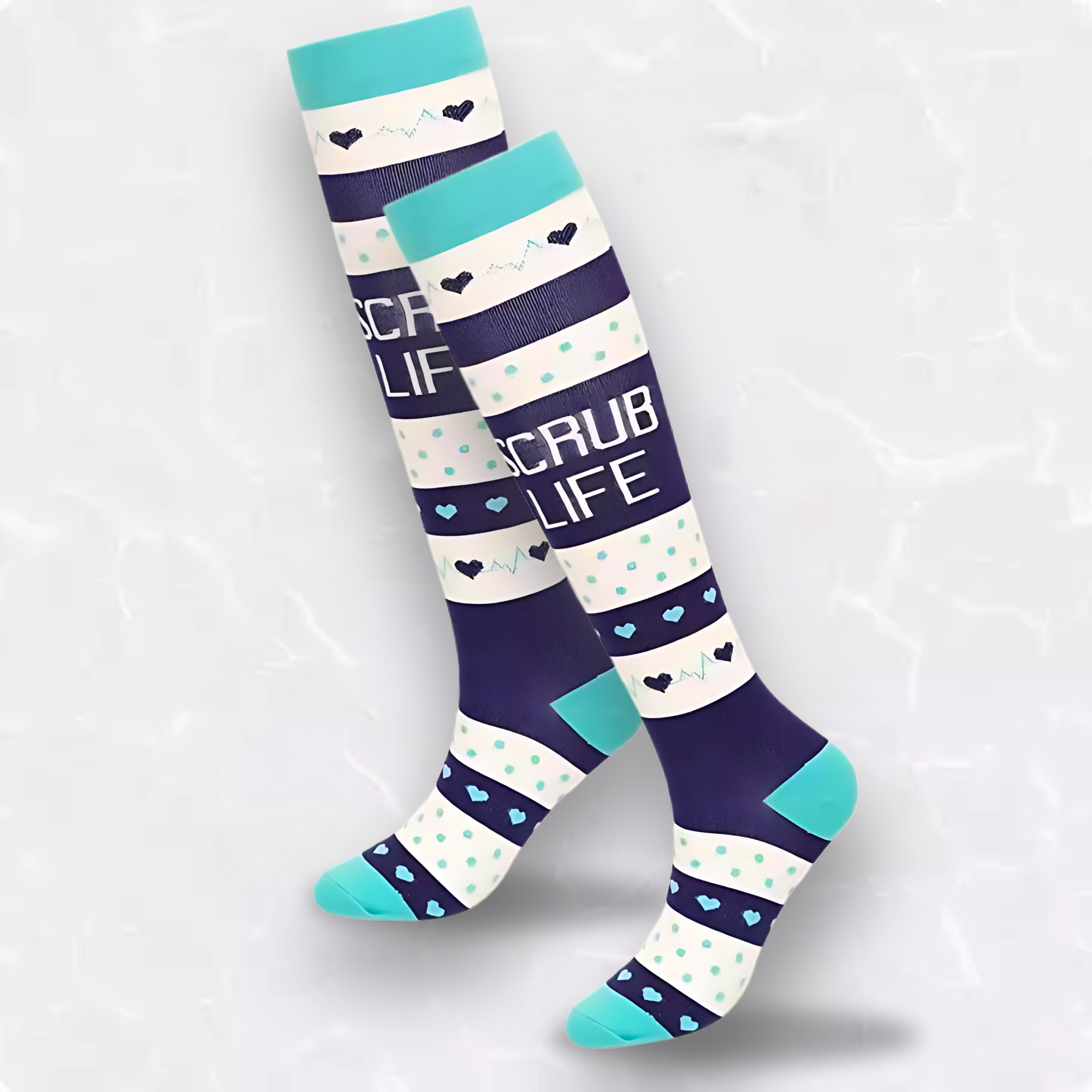 Medical Patterned LegEase Compression Socks
