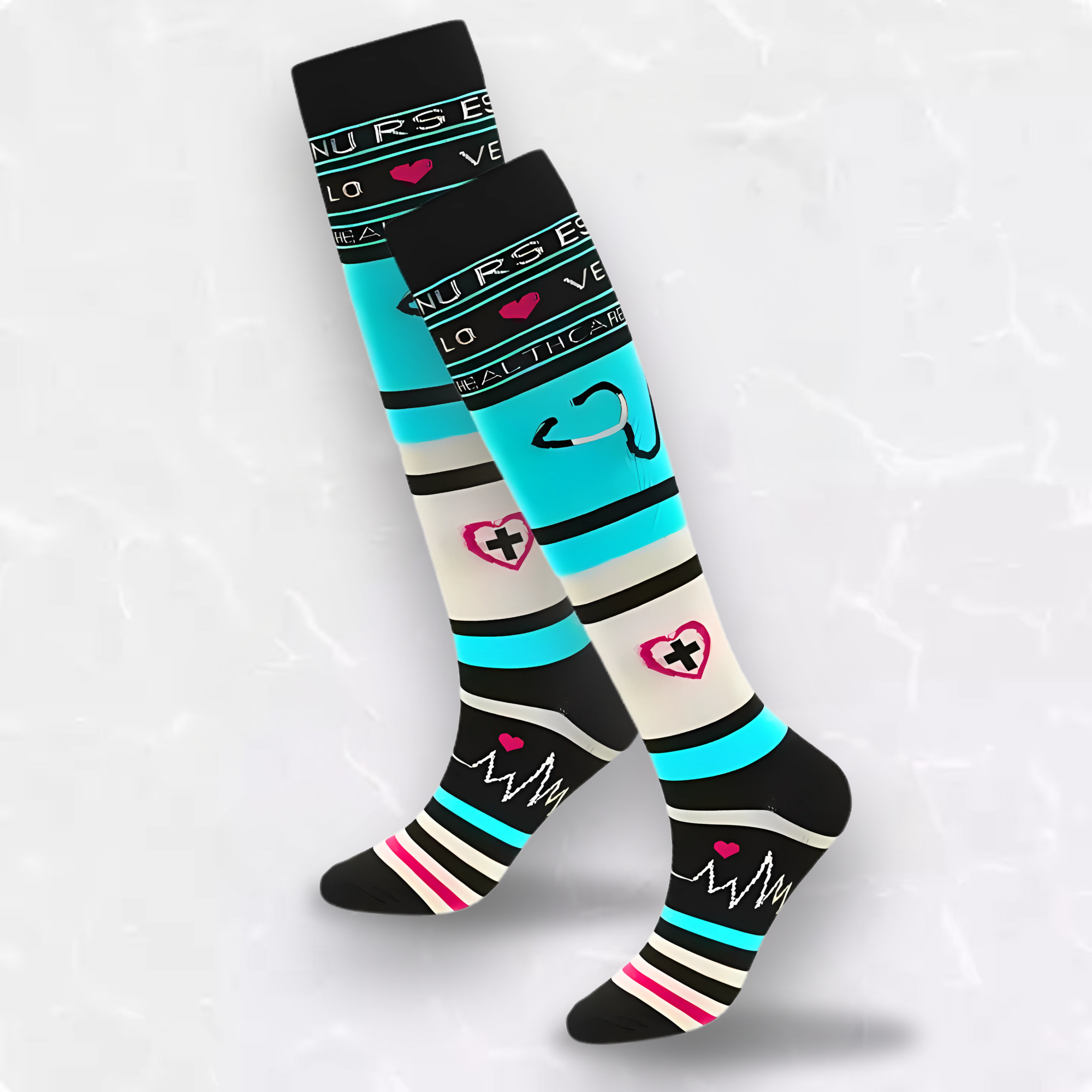 Medical Patterned LegEase Compression Socks