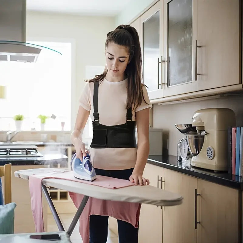 Heavy Lifting Support Belt with Shoulder Straps