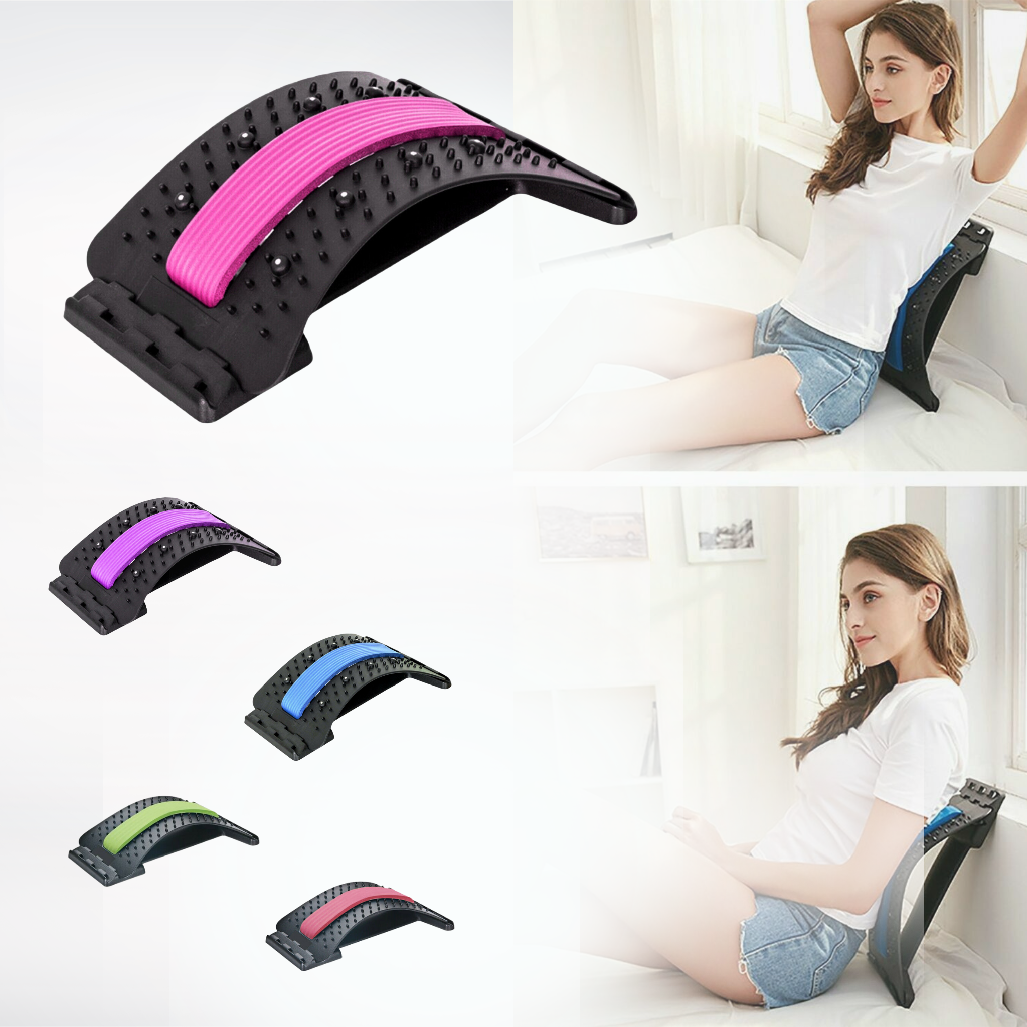 Back relief stretcher for spine and posture improvement