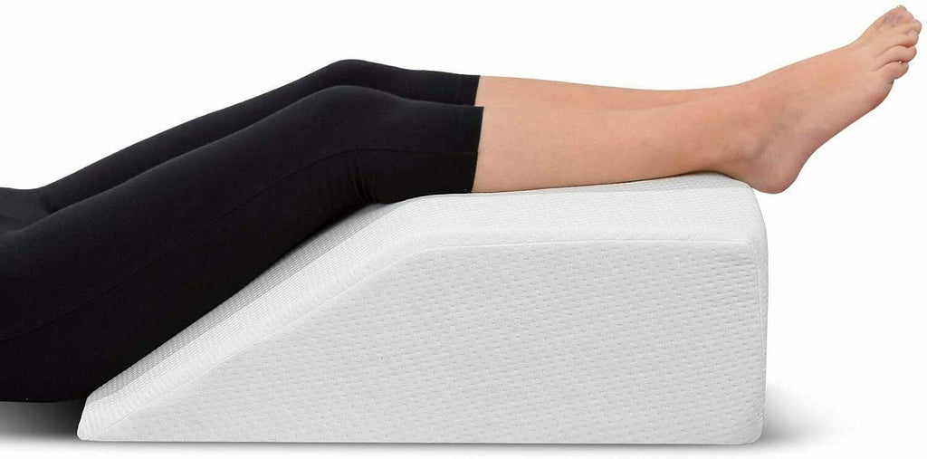Leg elevation pillow for circulation and leg comfort
