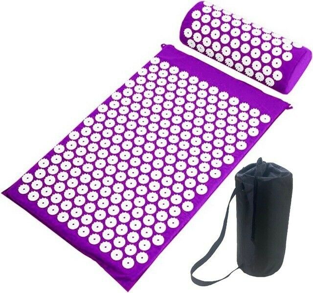 Acupressure yoga mat for muscle stimulation and relaxation