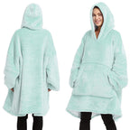 Oversized winter hoodie blanket for warmth and comfort