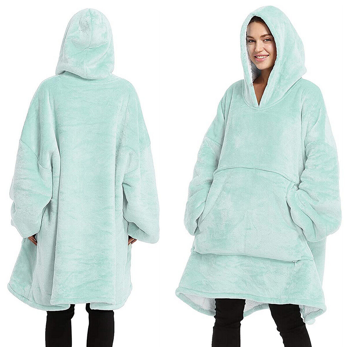 Oversized winter hoodie blanket for warmth and comfort