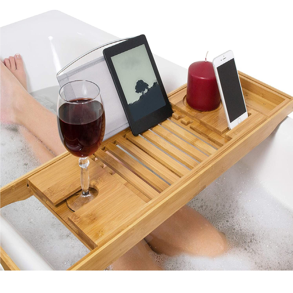 Expandable Bamboo Bath Caddy