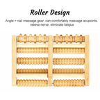 Wooden 5-Roller Reflexology Foot Massager