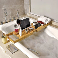Expandable Bamboo Bath Caddy