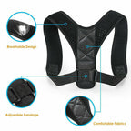PostureEase Adjustable Back & Shoulder Support