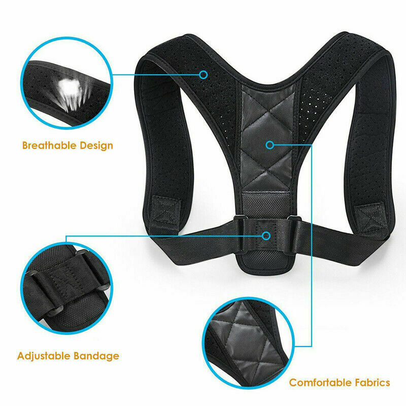 PostureEase Adjustable Back & Shoulder Support