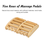 Wooden 5-Roller Reflexology Foot Massager