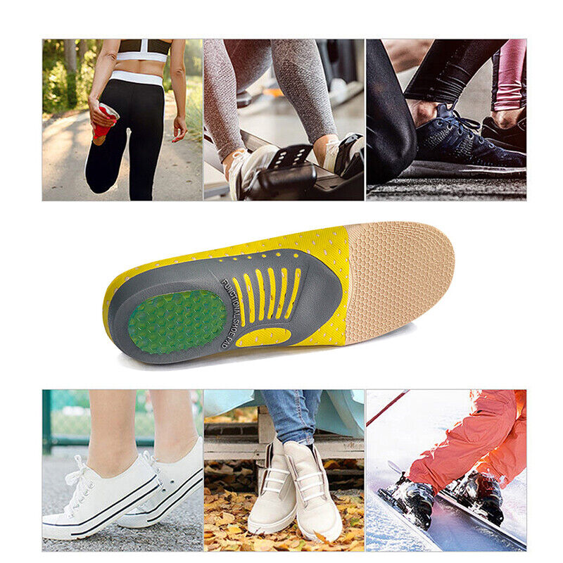 Orthotic gel insoles for arch support and comfort