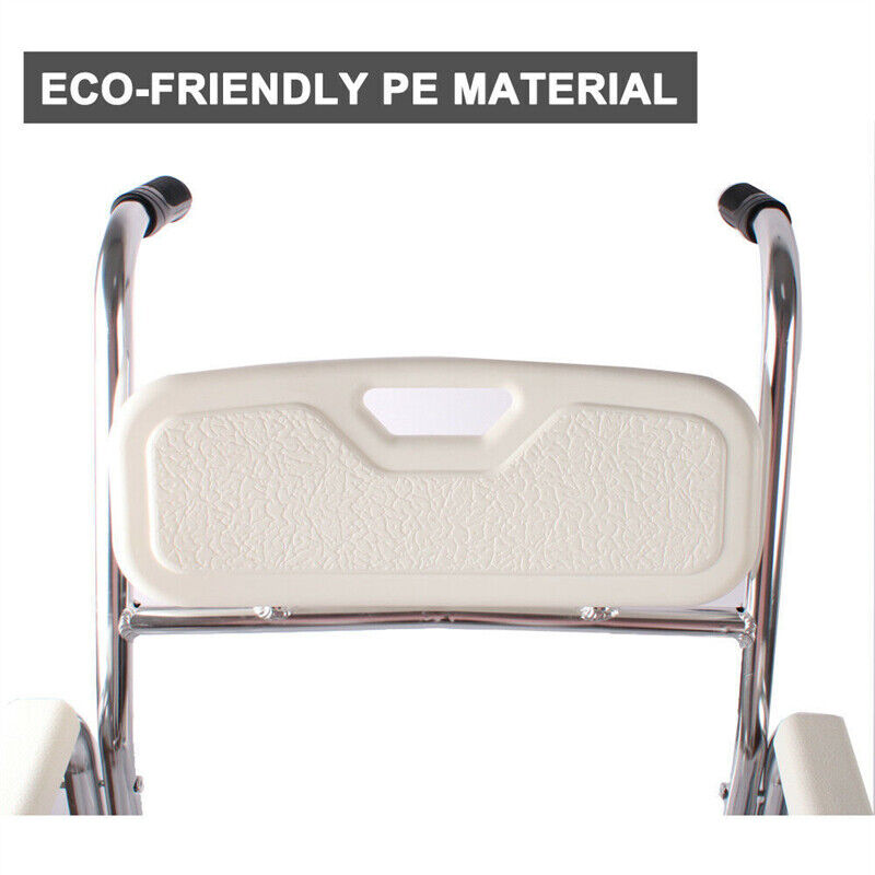 Mobile Shower Toilet Commode Chair