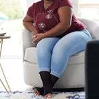 Plus sized Open Toe Compression Socks